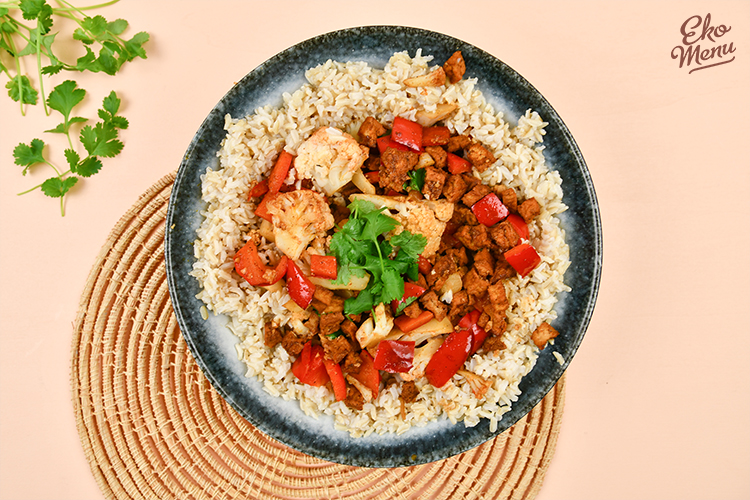Bloemkool teriyaki met rijst